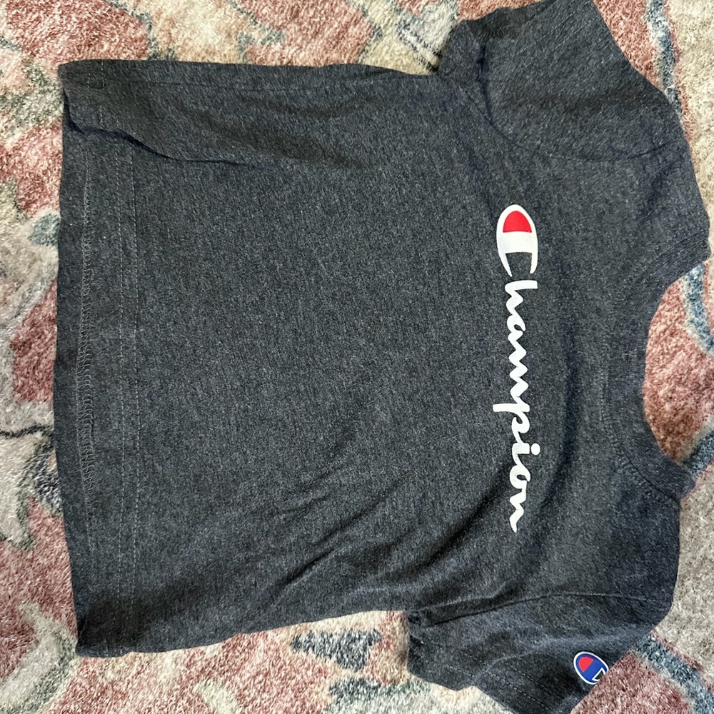 Champion Dark Gray Tee with Logo